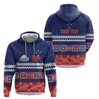 Personalised FAST Samoa Siapo Hoodie Teuila Flowers Samoan Pattern - Polynesian Pride