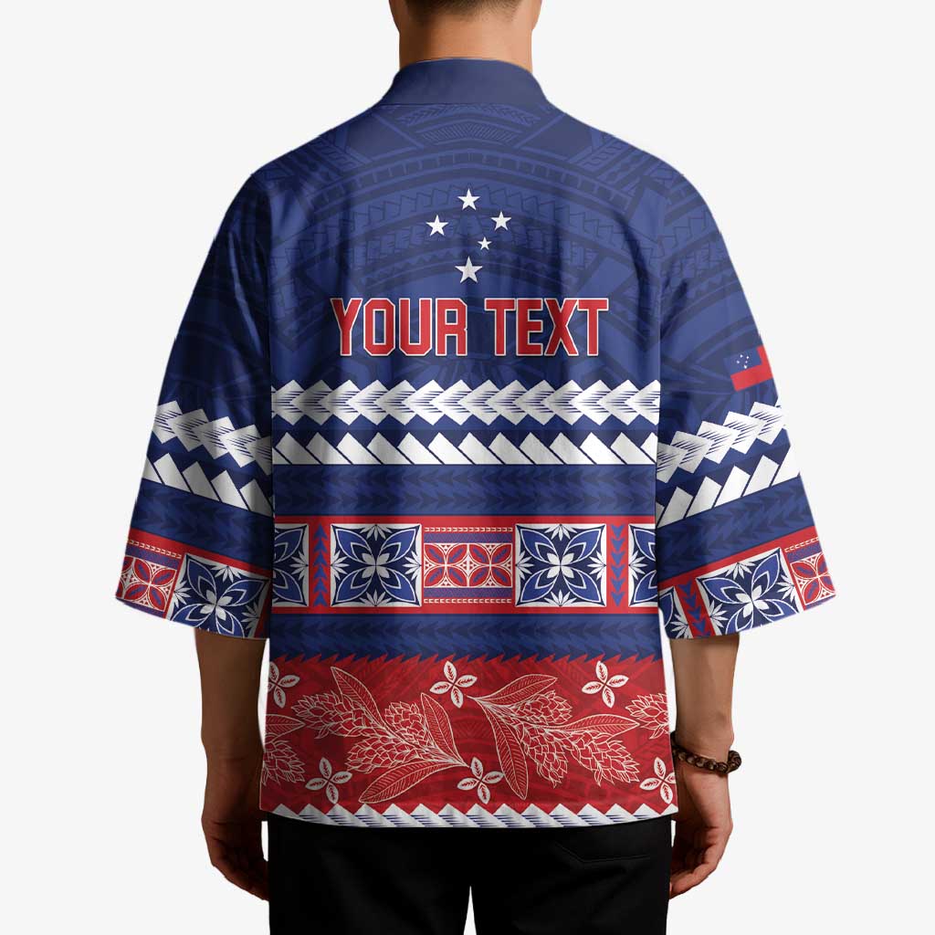 Personalised FAST Samoa Siapo Kimono Teuila Flowers Samoan Pattern LT14 - Polynesian Pride