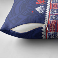 Personalised FAST Samoa Siapo Pillow Cover Teuila Flowers Samoan Pattern LT14 - Polynesian Pride