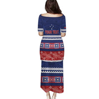 Personalised FAST Samoa Siapo Puletasi Teuila Flowers Samoan Pattern LT14 - Polynesian Pride