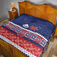 Personalised FAST Samoa Siapo Quilt Teuila Flowers Samoan Pattern - Polynesian Pride