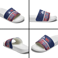 Personalised FAST Samoa Siapo Slide Sandals Teuila Flowers Samoan Pattern LT14 - Polynesian Pride