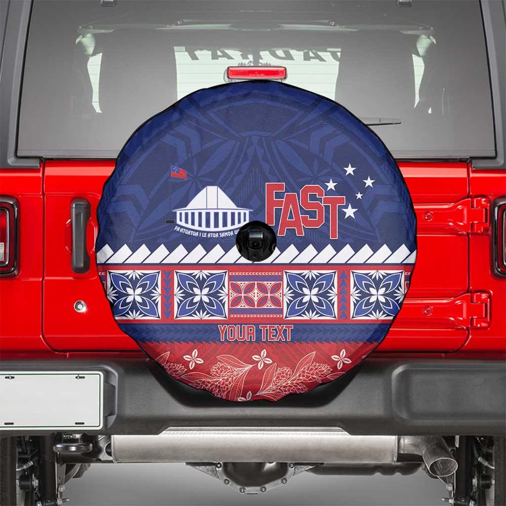 Personalised FAST Samoa Siapo Spare Tire Cover Teuila Flowers Samoan Pattern LT14 - Polynesian Pride