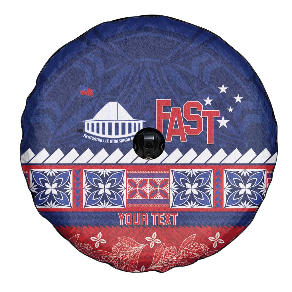 Personalised FAST Samoa Siapo Spare Tire Cover Teuila Flowers Samoan Pattern LT14 - Polynesian Pride