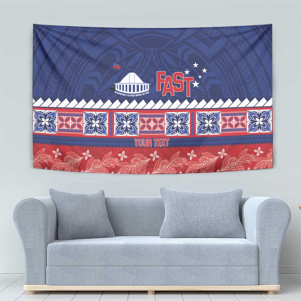 Personalised FAST Samoa Siapo Tapestry Teuila Flowers Samoan Pattern LT14 - Polynesian Pride