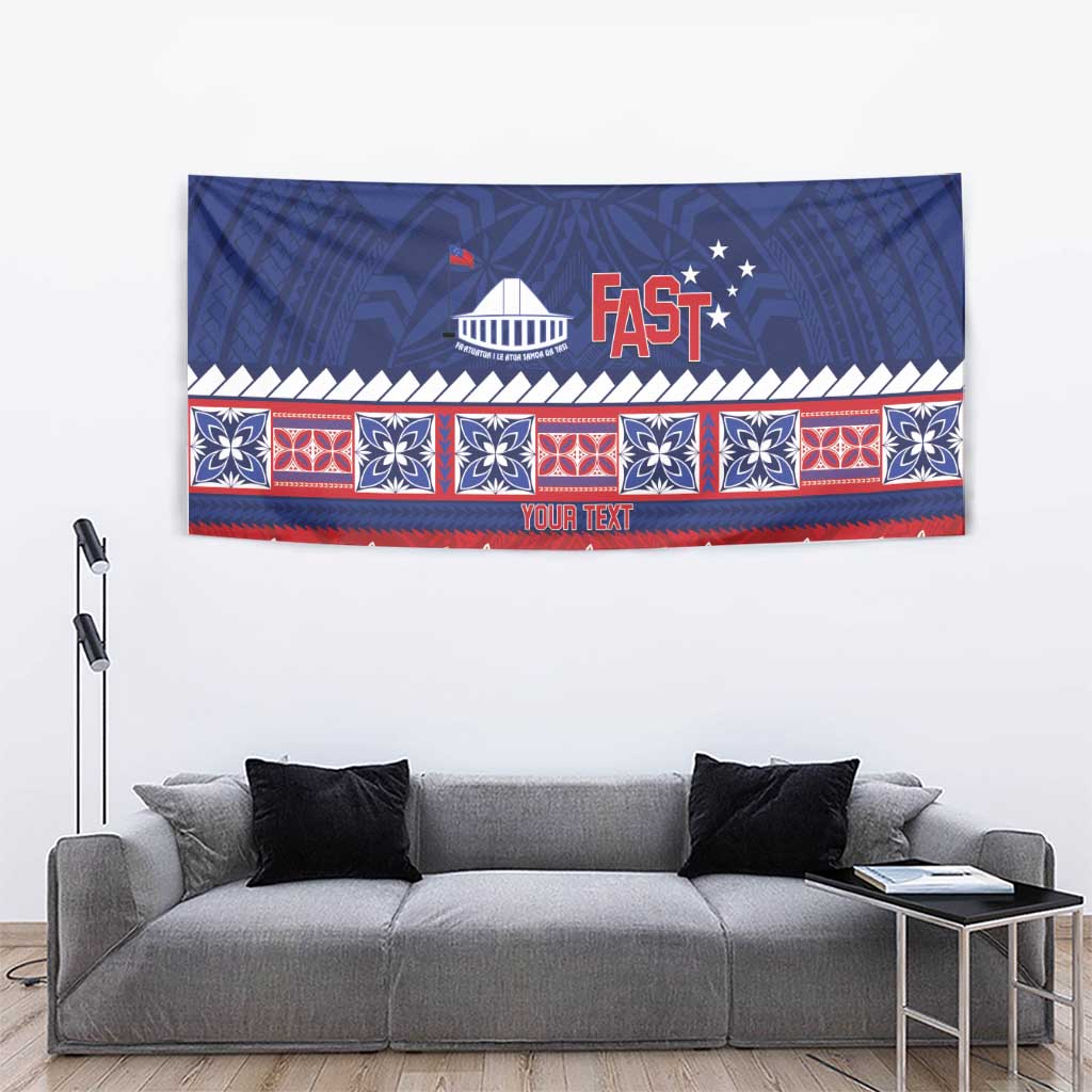 Personalised FAST Samoa Siapo Tapestry Teuila Flowers Samoan Pattern LT14 - Polynesian Pride