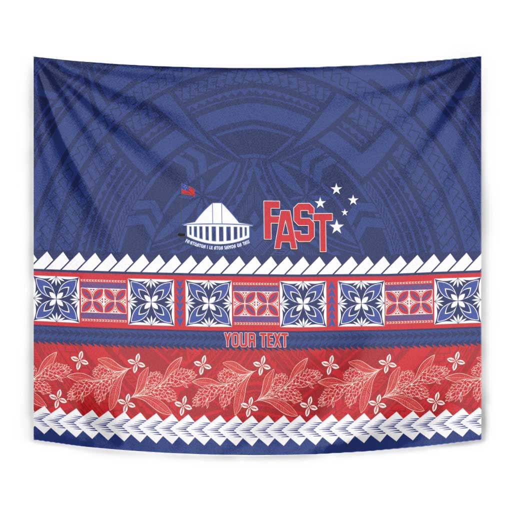 Personalised FAST Samoa Siapo Tapestry Teuila Flowers Samoan Pattern LT14 - Polynesian Pride