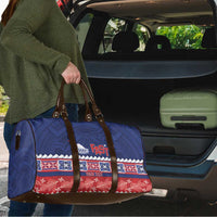 Personalised FAST Samoa Siapo Travel Bag Teuila Flowers Samoan Pattern - Polynesian Pride