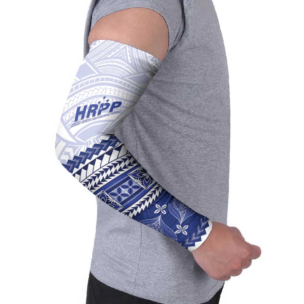 Personalised HRPP Samoa Siapo Arm Sleeves Teuila Flowers Samoan Pattern LT14 - Polynesian Pride