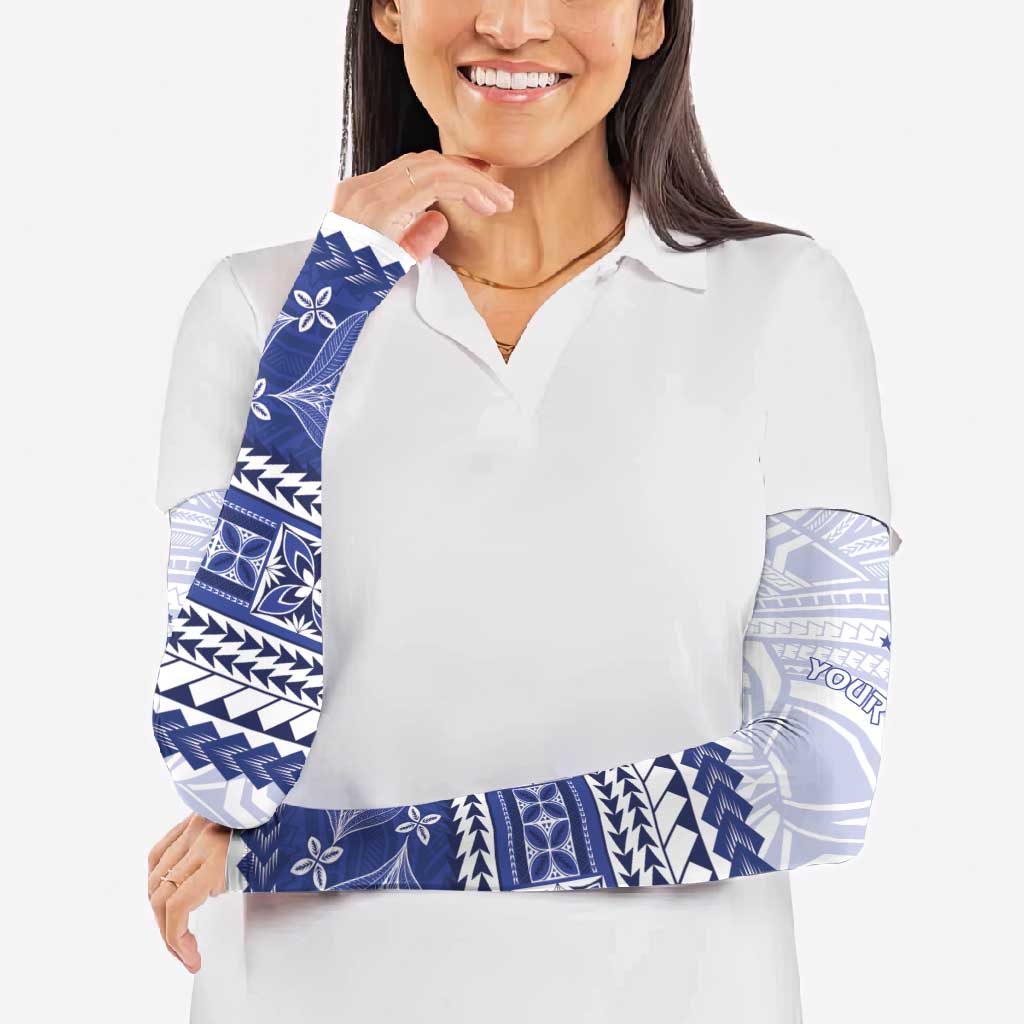 Personalised HRPP Samoa Siapo Arm Sleeves Teuila Flowers Samoan Pattern LT14 - Polynesian Pride