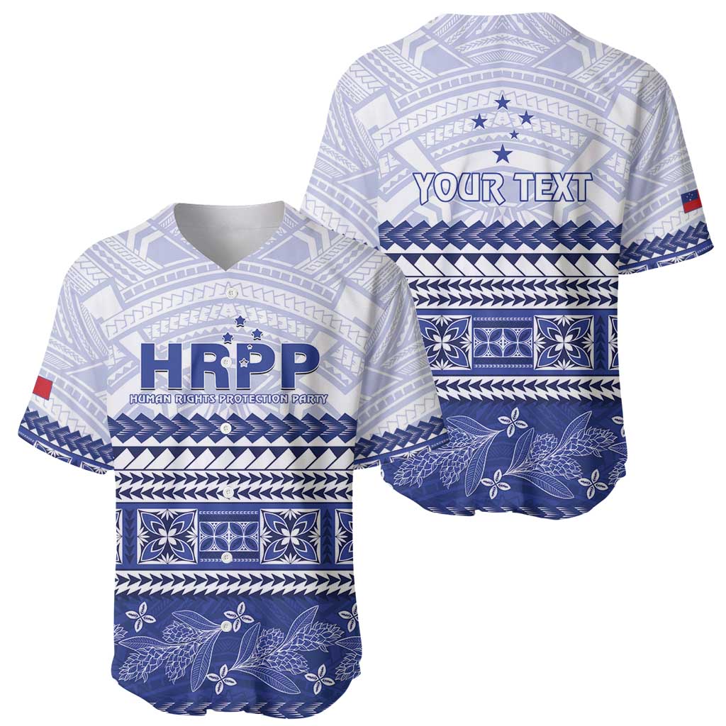 Personalised HRPP Samoa Siapo Baseball Jersey Teuila Flowers Samoan Pattern LT14 - Polynesian Pride