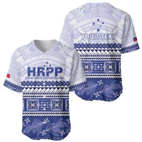 Personalised HRPP Samoa Siapo Baseball Jersey Teuila Flowers Samoan Pattern LT14 - Polynesian Pride