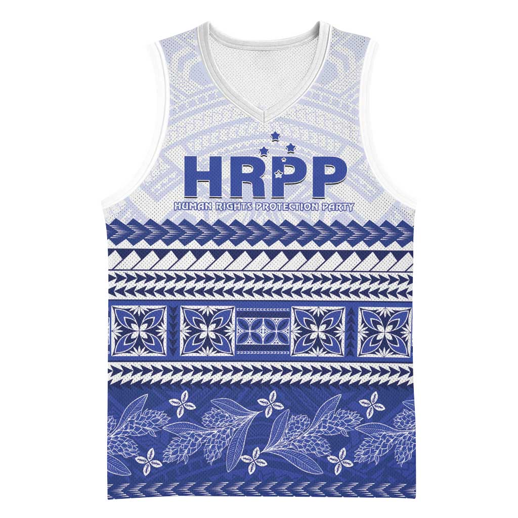 Personalised HRPP Samoa Siapo Basketball Jersey Teuila Flowers Samoan Pattern - Polynesian Pride