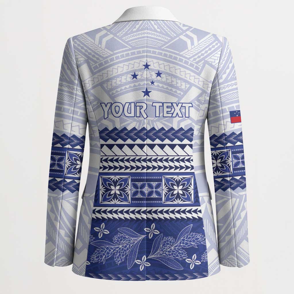 Personalised HRPP Samoa Siapo Blazer Teuila Flowers Samoan Pattern - Polynesian Pride