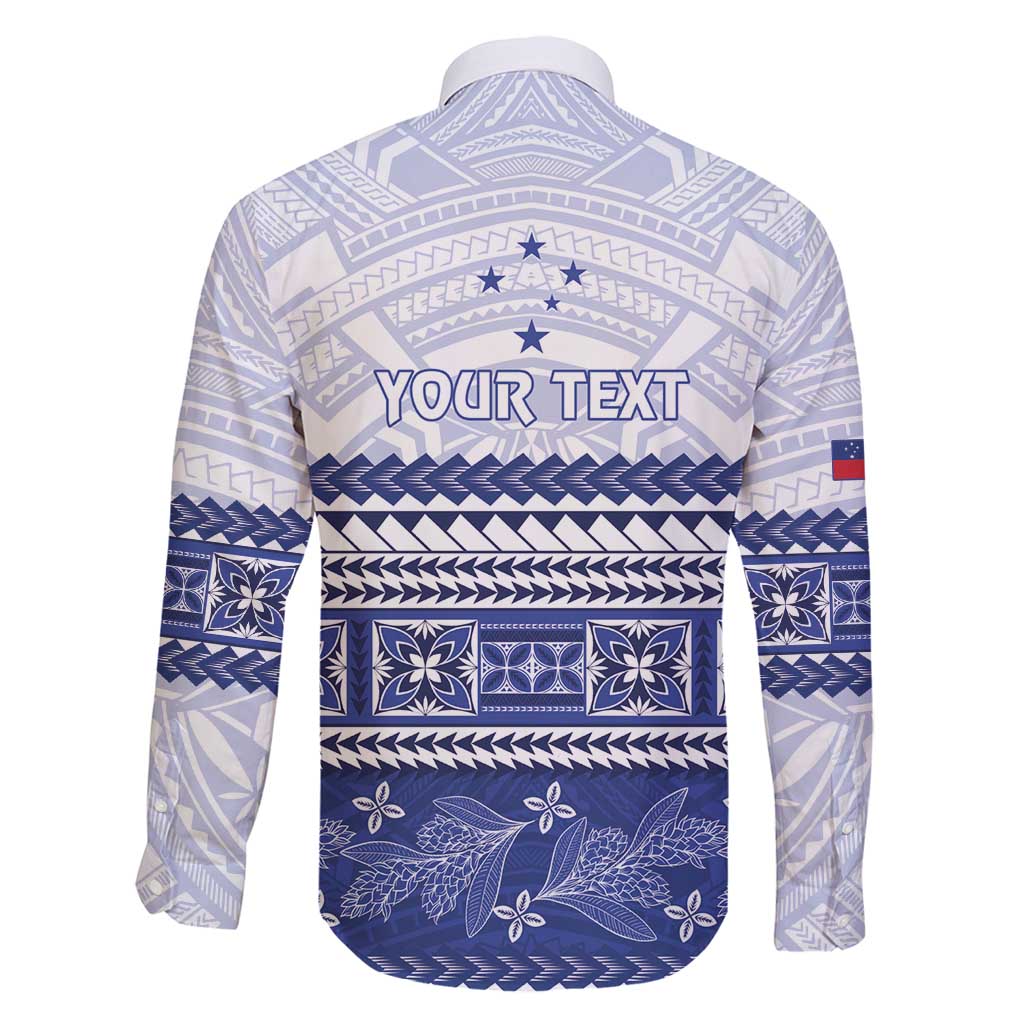 Personalised HRPP Samoa Siapo Family Matching Long Sleeve Bodycon Dress and Hawaiian Shirt Teuila Flowers Samoan Pattern - Polynesian Pride