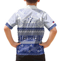 Personalised HRPP Samoa Siapo Family Matching Off Shoulder Maxi Dress and Hawaiian Shirt Teuila Flowers Samoan Pattern LT14 - Polynesian Pride