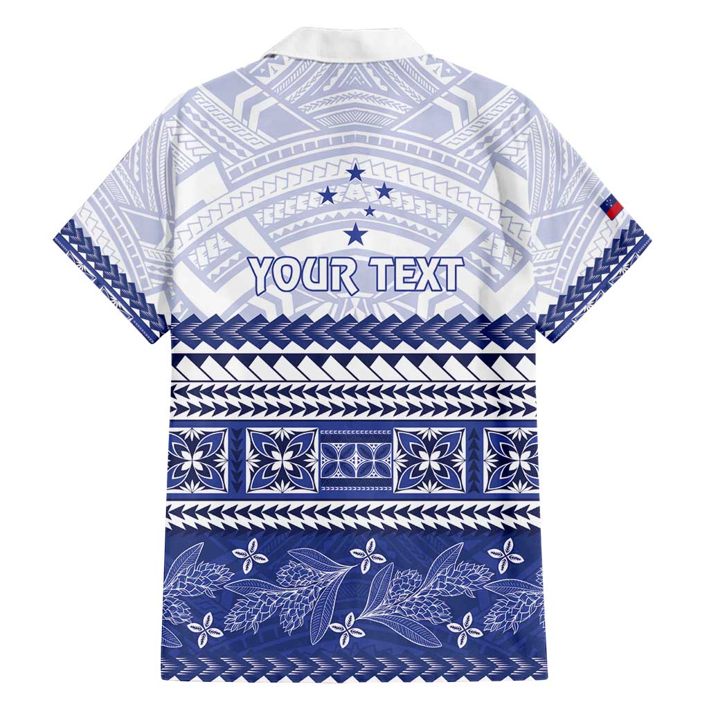 Personalised HRPP Samoa Siapo Family Matching Off Shoulder Short Dress and Hawaiian Shirt Teuila Flowers Samoan Pattern - Polynesian Pride