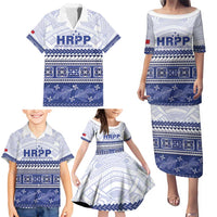 Personalised HRPP Samoa Siapo Family Matching Puletasi and Hawaiian Shirt Teuila Flowers Samoan Pattern LT14 - Polynesian Pride