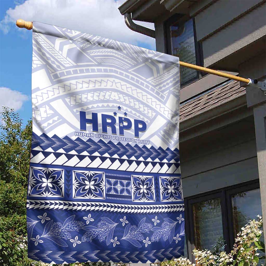 HRPP Samoa Siapo Garden Flag Teuila Flowers Samoan Pattern LT14 - Polynesian Pride