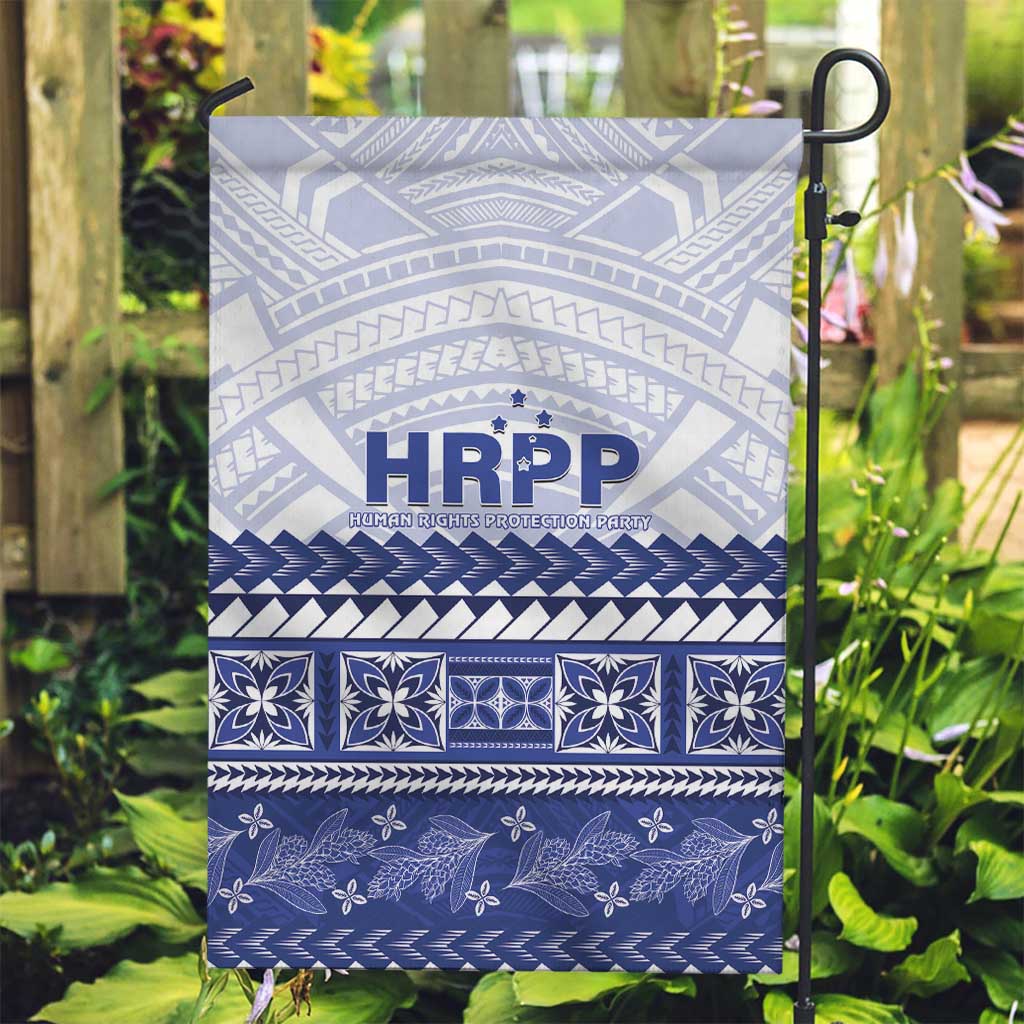 HRPP Samoa Siapo Garden Flag Teuila Flowers Samoan Pattern LT14 Garden Flag White - Polynesian Pride