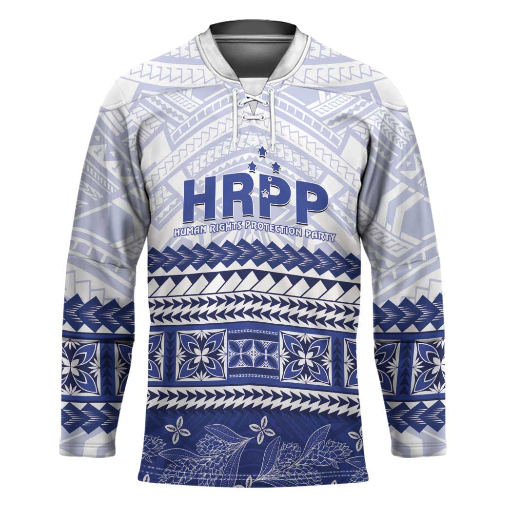 Personalised HRPP Samoa Siapo Hockey Jersey Teuila Flowers Samoan Pattern - Polynesian Pride