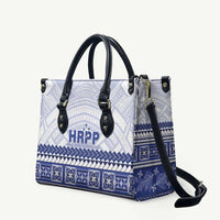 HRPP Samoa Siapo Leather Bag Teuila Flowers Samoan Pattern - Polynesian Pride