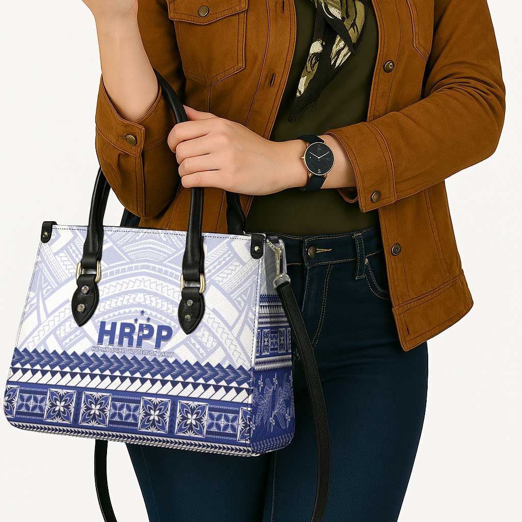 HRPP Samoa Siapo Leather Bag Teuila Flowers Samoan Pattern - Polynesian Pride