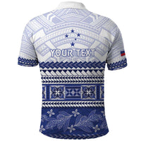 Personalised HRPP Samoa Siapo Polo Shirt Teuila Flowers Samoan Pattern - Polynesian Pride