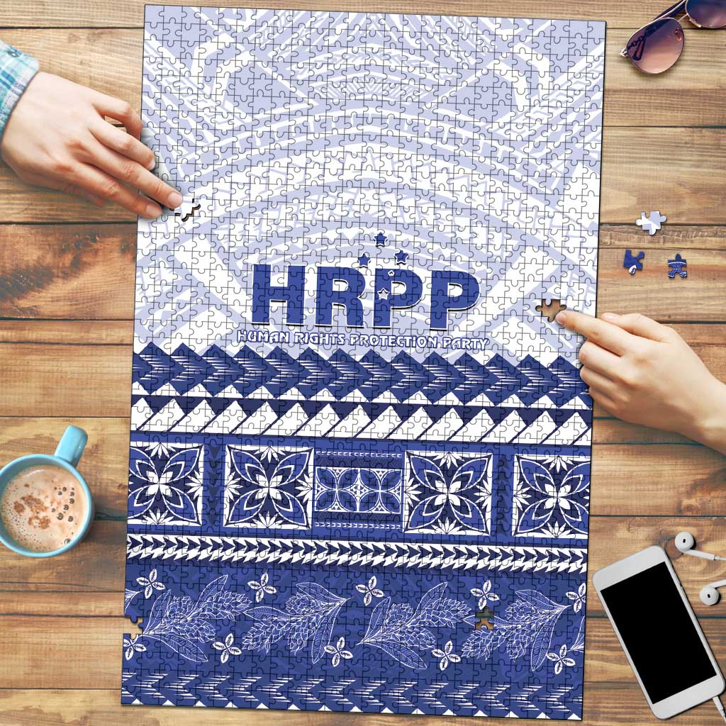 HRPP Samoa Siapo Puzzle Teuila Flowers Samoan Pattern - Polynesian Pride