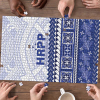 HRPP Samoa Siapo Puzzle Teuila Flowers Samoan Pattern - Polynesian Pride