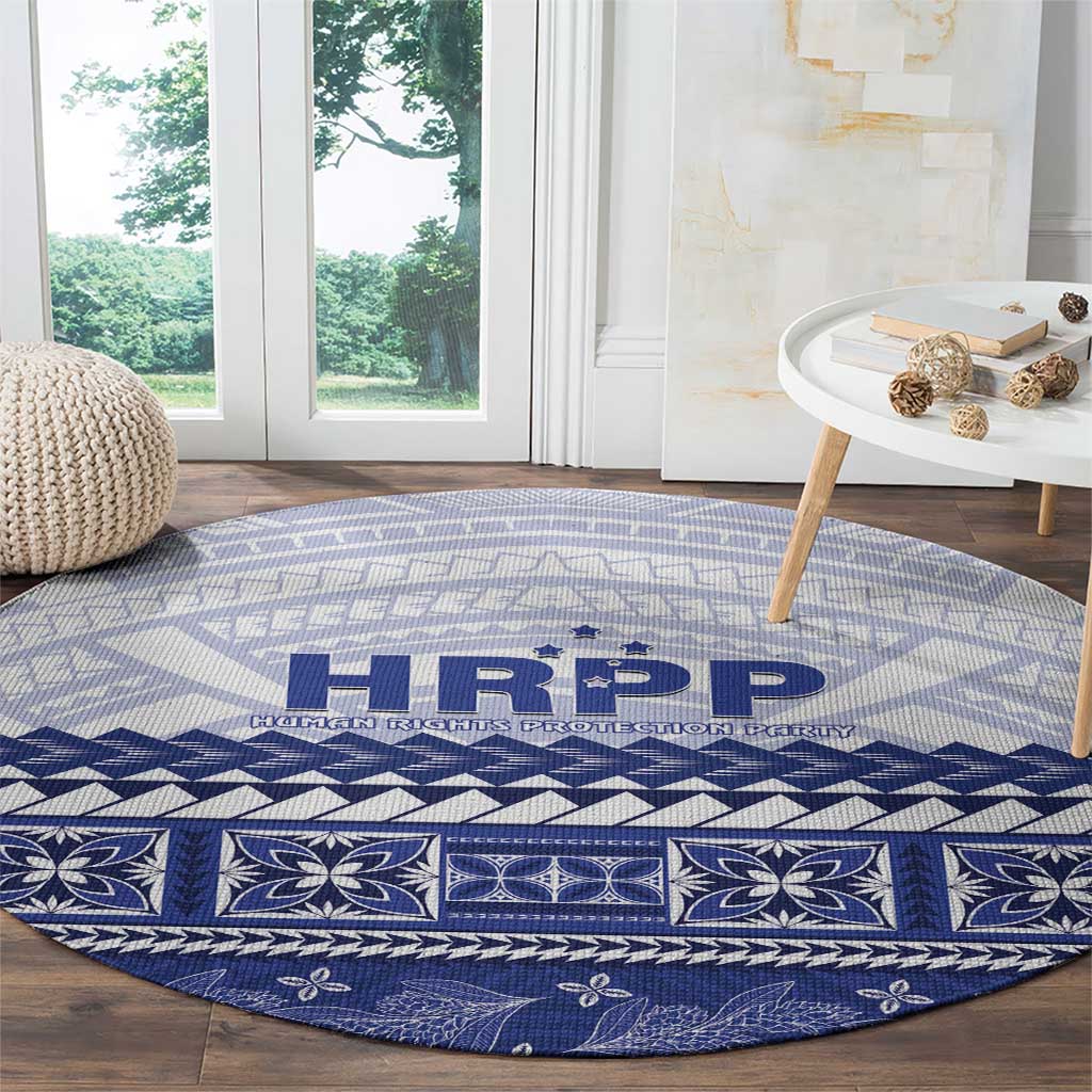 HRPP Samoa Siapo Round Carpet Teuila Flowers Samoan Pattern LT14 - Polynesian Pride