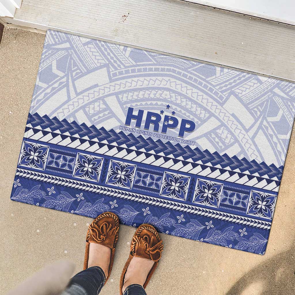 HRPP Samoa Siapo Rubber Doormat Teuila Flowers Samoan Pattern LT14 - Polynesian Pride