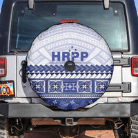 HRPP Samoa Siapo Spare Tire Cover Teuila Flowers Samoan Pattern LT14 White - Polynesian Pride