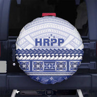 HRPP Samoa Siapo Spare Tire Cover Teuila Flowers Samoan Pattern LT14 No hole White - Polynesian Pride