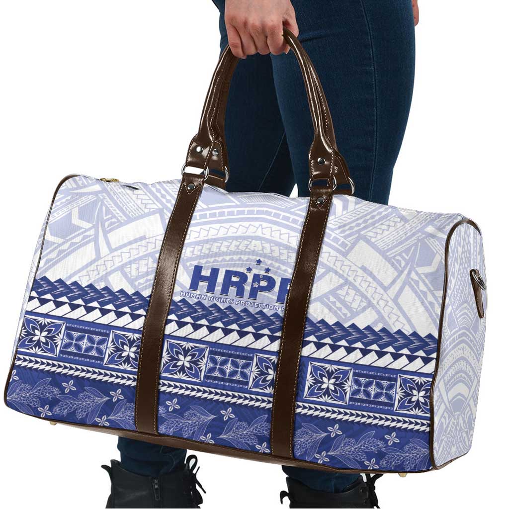 HRPP Samoa Siapo Travel Bag Teuila Flowers Samoan Pattern - Polynesian Pride