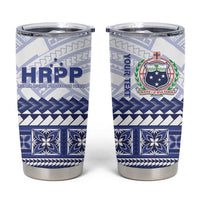 Personalised HRPP Samoa Siapo Tumbler Cup Teuila Flowers Samoan Pattern - Polynesian Pride
