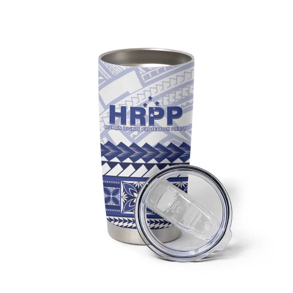 Personalised HRPP Samoa Siapo Tumbler Cup Teuila Flowers Samoan Pattern - Polynesian Pride