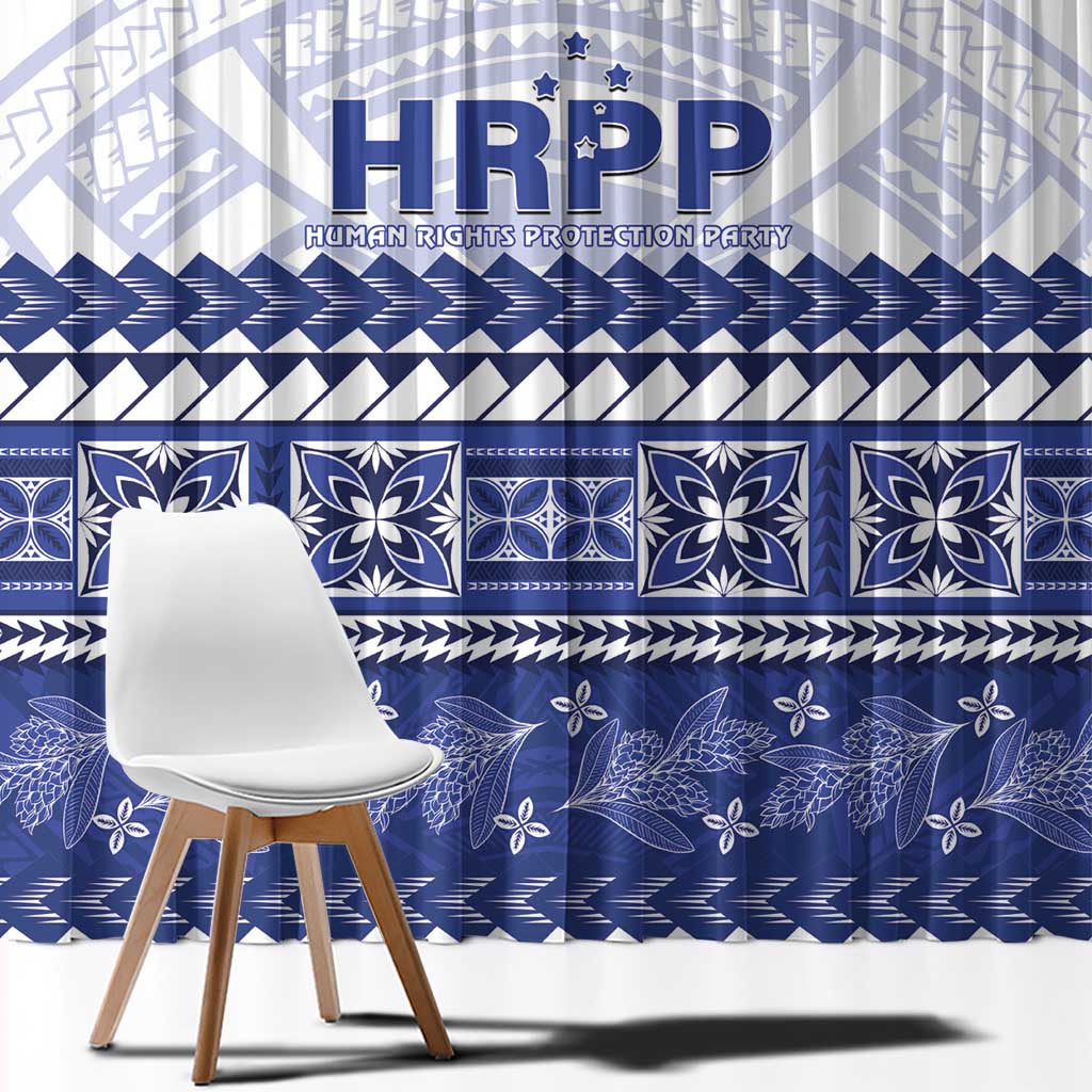HRPP Samoa Siapo Window Curtain Teuila Flowers Samoan Pattern LT14 - Polynesian Pride
