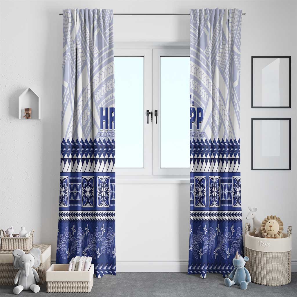 HRPP Samoa Siapo Window Curtain Teuila Flowers Samoan Pattern LT14 - Polynesian Pride