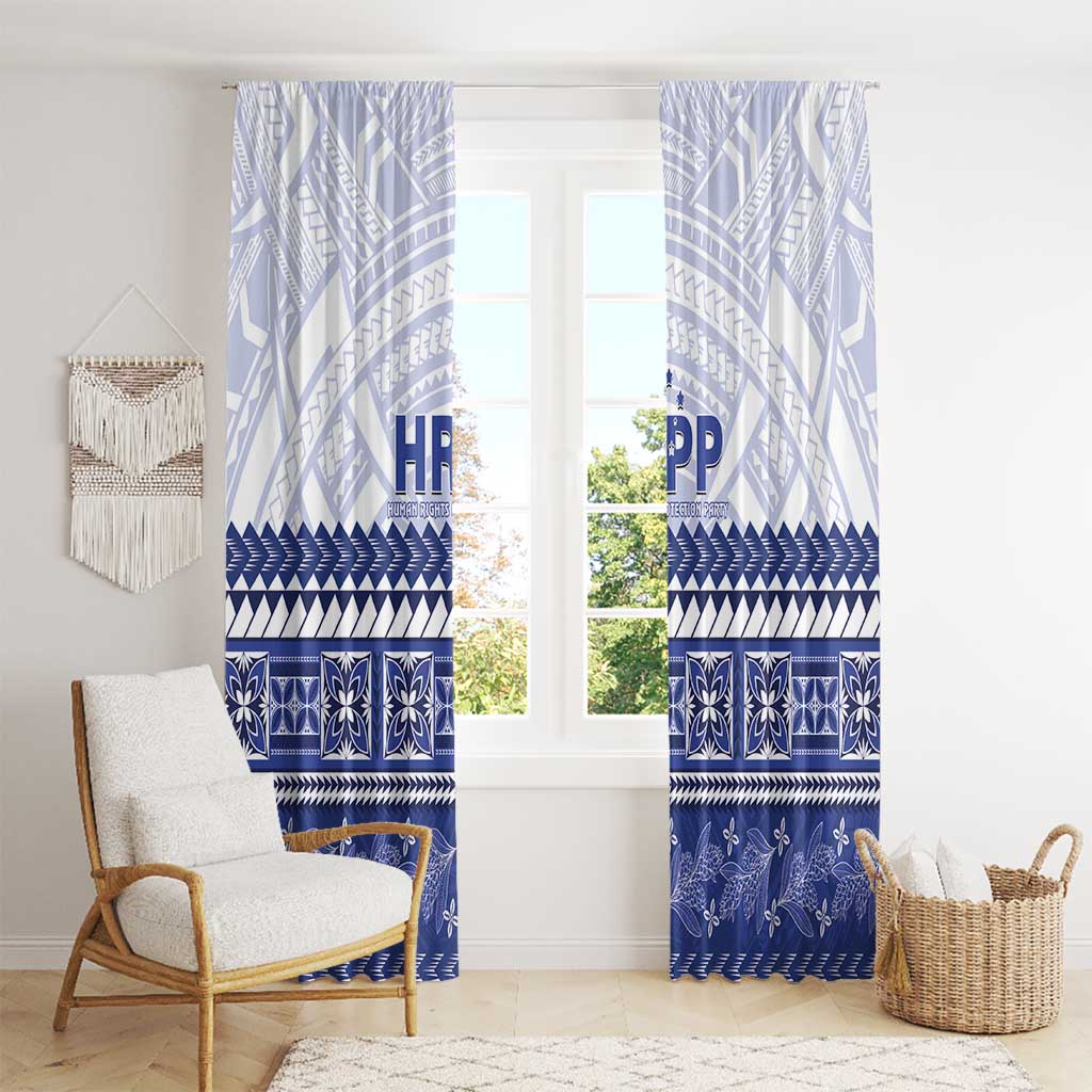 HRPP Samoa Siapo Window Curtain Teuila Flowers Samoan Pattern LT14 - Polynesian Pride