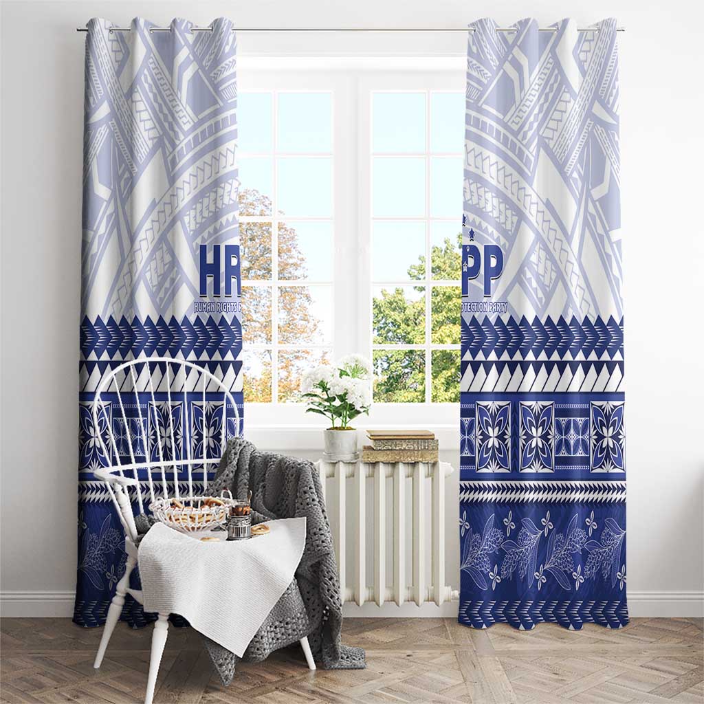 HRPP Samoa Siapo Window Curtain Teuila Flowers Samoan Pattern LT14 - Polynesian Pride