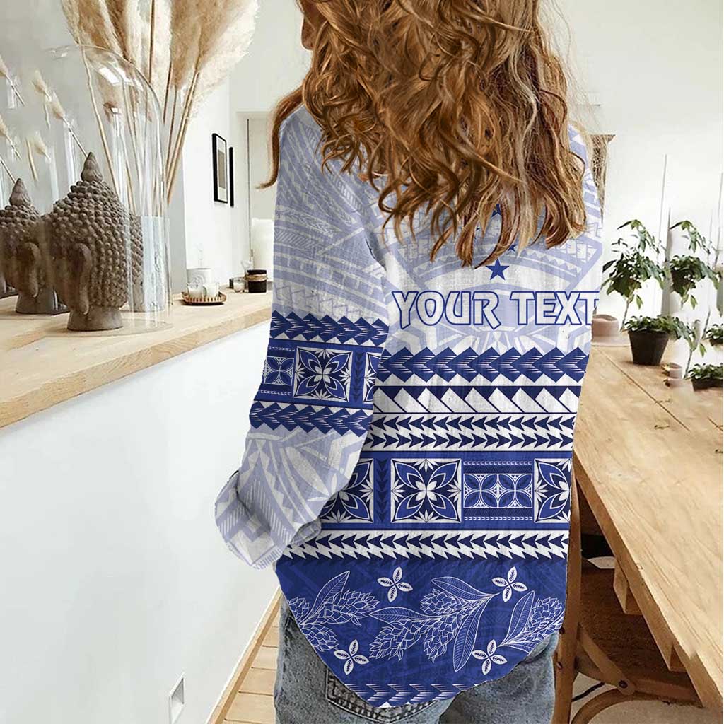 Personalised HRPP Samoa Siapo Women Casual Shirt Teuila Flowers Samoan Pattern LT14 - Polynesian Pride