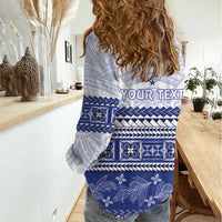 Personalised HRPP Samoa Siapo Women Casual Shirt Teuila Flowers Samoan Pattern LT14 - Polynesian Pride