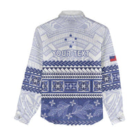 Personalised HRPP Samoa Siapo Women Casual Shirt Teuila Flowers Samoan Pattern LT14 - Polynesian Pride