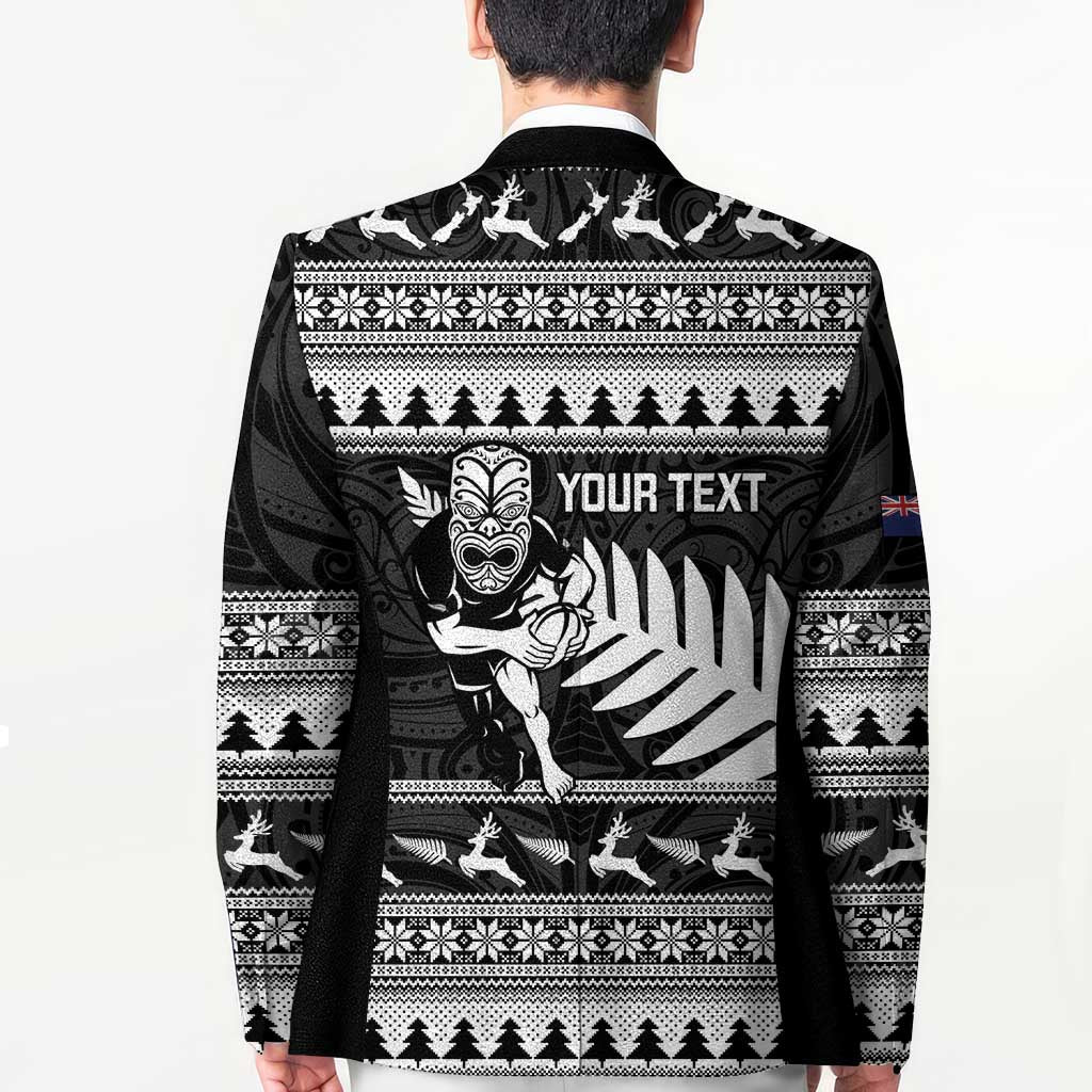 New Zealand Christmas Rugby Personalised Blazer Meri Kirihimete All Black Maori LT14 - Polynesian Pride