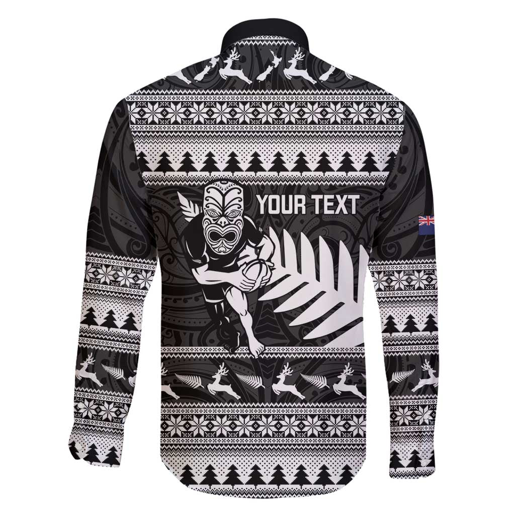 New Zealand Christmas Rugby Personalised Family Matching Summer Maxi Dress and Hawaiian Shirt Meri Kirihimete All Black Maori - Polynesian Pride