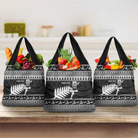New Zealand Christmas Rugby Personalised Grocery Bag Meri Kirihimete All Black Maori - Polynesian Pride