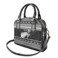 New Zealand Christmas Rugby Personalised Shoulder Handbag Meri Kirihimete All Black Maori LT14 - Polynesian Pride