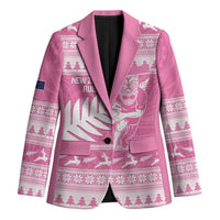 New Zealand Christmas Rugby Personalised Blazer Meri Kirihimete All Black Maori Pink Version LT14 Unisex Pink - Polynesian Pride