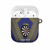 Personalised Niue Darts AirPods Case Dart Board Hiapo Pattern - Polynesian Pride